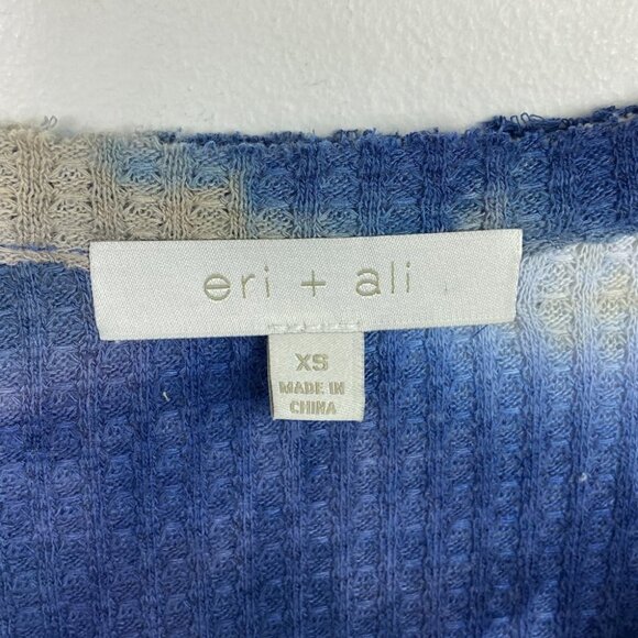 Anthropologie Eri and Ali Tie Dye Long Sleeve Waffle Knit Top Size XS‎ Bohemian - Picture 4 of 15